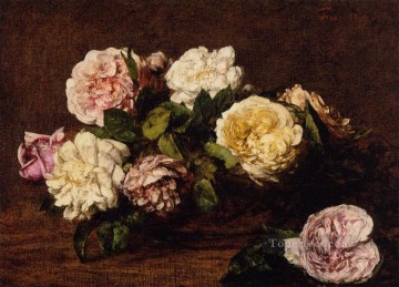 印象派の花 Painting - 花 バラ 花の画家 アンリ・ファンタン・ラトゥール